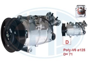 670128 (ERA) Компрессор кондиционераRenault Scenic III 09-16 Renault Megane III 09-16