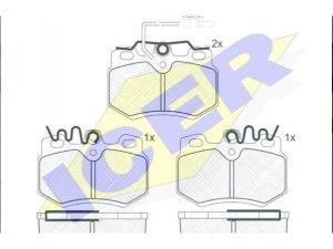 180553 (ICER) Колодки гальмівні дискові передніPeugeot 306 93-02