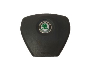 5J0880201E (SKODA) Подушка безопасности руль 3 спицы -09