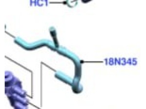 LX6118N344HBF (FORD) Трубка охолоджувальної рідиниFord Kuga 20-