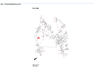 1392364R00 (SUZUKI) Патрубок интеркулера 1.0 K10C, 1.0T-GDI 12VSuzuki Vitara 15- Suzuki SX4 S-Cross 14-21