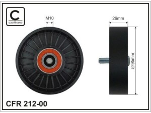 CFR21200 (CAFFARO) Ролик ГРМ обвідний 1.6MPI 16V, 1.4MPI 16V, 1.6GDI 16V