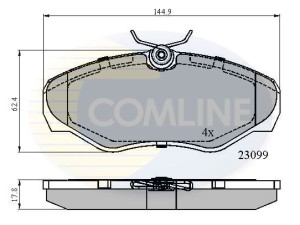 CBP01127 (COMLINE) Колодки гальмівні дискові передні