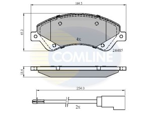 CBP21511 (COMLINE) Колодки тормозные дисковые передние