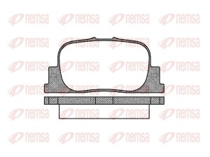 0801.00 (REMSA) Колодки тормозные дисковые задниеToyota Camry 96-01 Toyota Prius 03-09 Geely FC 07-11