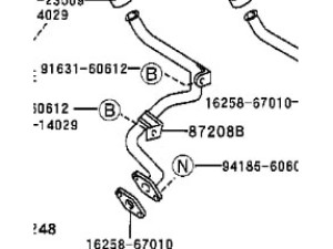 8720835260 (TOYOTA) Трубка охлаждающей жидкости металлToyota Land Cruiser Prado 90 96-02