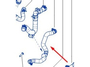 924007265R (RENAULT) Патрубок охолоджувальної рідиниRenault Lodgy 12-22 Renault Duster 10-18 Dacia Duster 10-17