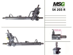 SK203R (Smi-Koyo) Рульова рейка з ГУРVW Polo 02-09 Skoda Fabia I 99-07 SEAT Cordoba 02-09